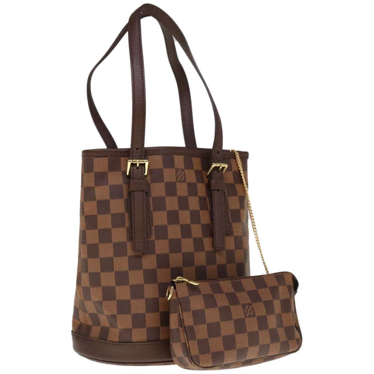 LOUIS VUITTON Damier Ebene Marais Shoulder Bag N42240 LV Auth hk1079