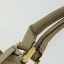 LOEWE Hand Bag Leather Beige Auth hk1095-8