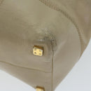 LOEWE Hand Bag Leather Beige Auth hk1095-9