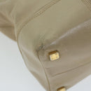 LOEWE Hand Bag Leather Beige Auth hk1095-18