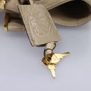 LOEWE Hand Bag Leather Beige Auth hk1095-25