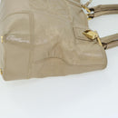 LOEWE Hand Bag Leather Beige Auth hk1095-3