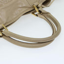 LOEWE Hand Bag Leather Beige Auth hk1095-14