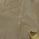 LOEWE Hand Bag Leather Beige Auth hk1095-7