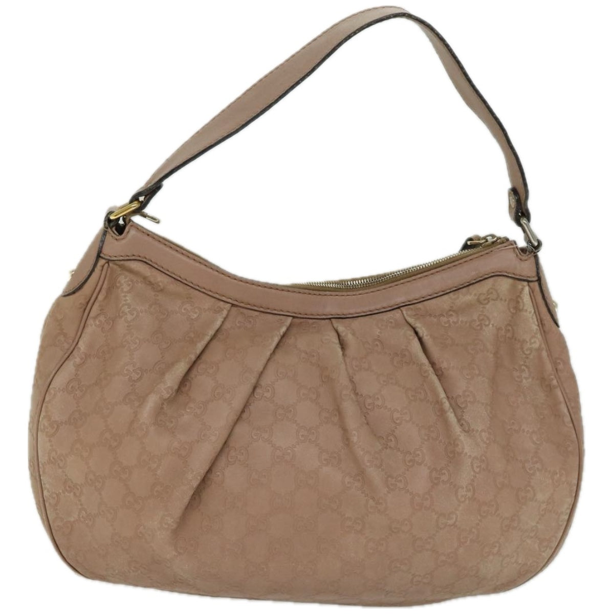 GUCCI Guccissima GG Canvas Shoulder Bag Beige 232955 Auth hk1103 - 0