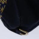 Gianni Versace Shoulder Bag Canvas Navy Auth hk1114-14