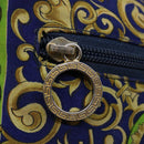 Gianni Versace Shoulder Bag Canvas Navy Auth hk1114-17