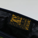 Gianni Versace Shoulder Bag Canvas Navy Auth hk1114-18