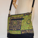 Gianni Versace Shoulder Bag Canvas Navy Auth hk1114-21