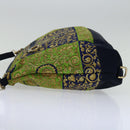 Gianni Versace Shoulder Bag Canvas Navy Auth hk1114-3