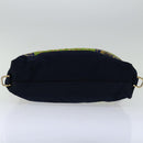 Gianni Versace Shoulder Bag Canvas Navy Auth hk1114-5