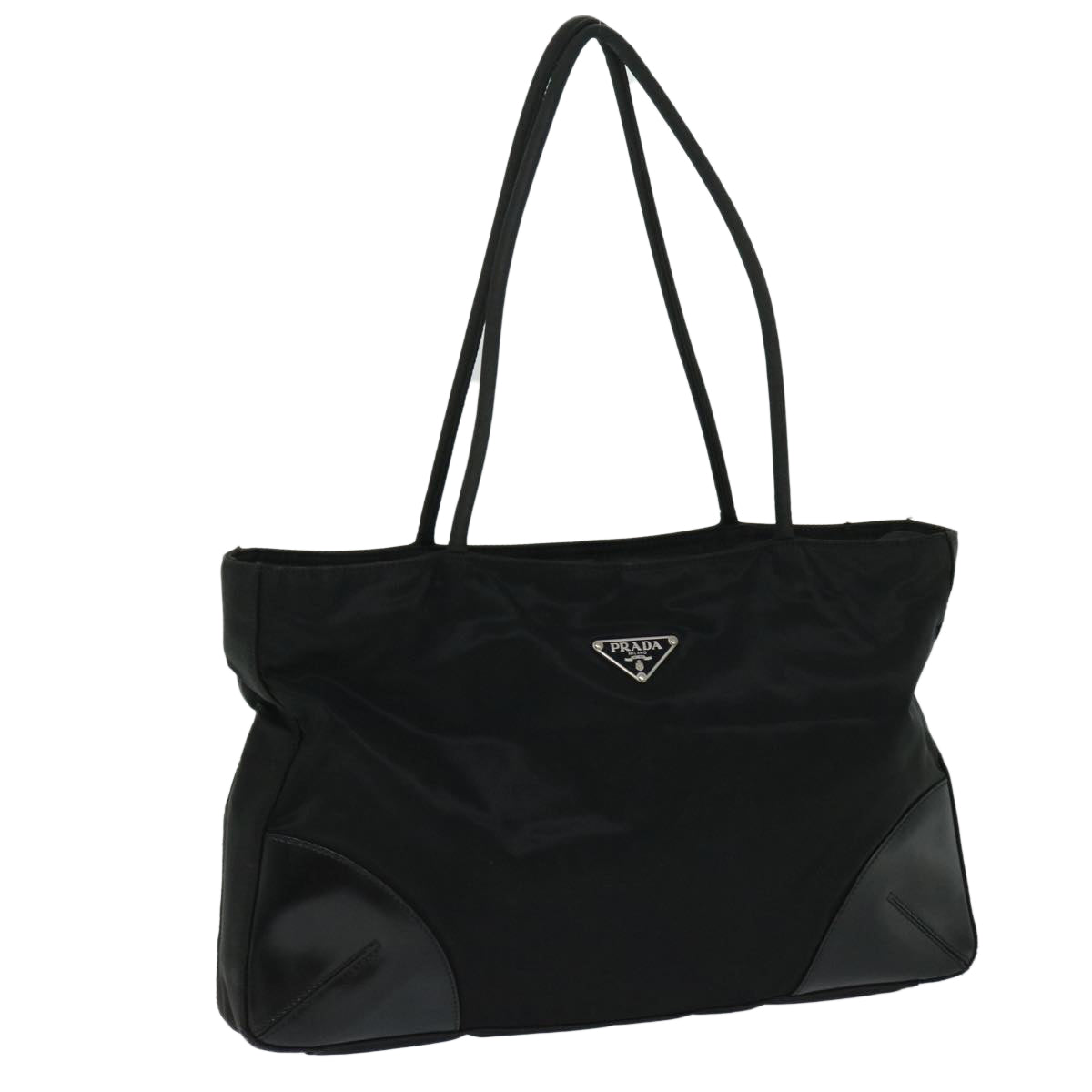 PRADA Tote Bag Nylon Black Auth hk1117