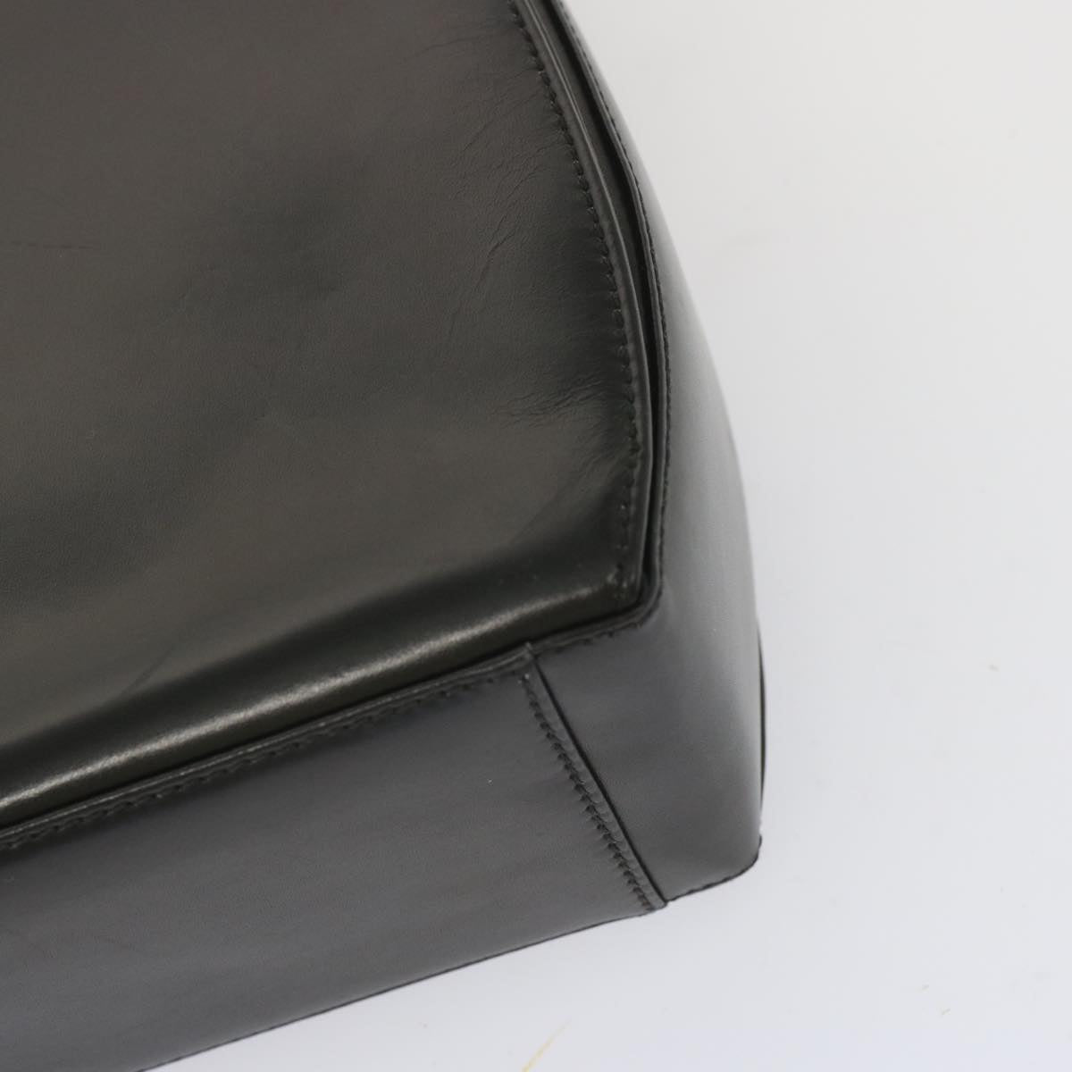 Salvatore Ferragamo Gancini Shoulder Bag Leather Black Auth hk1124