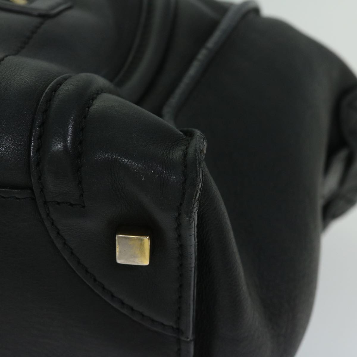 CELINE Luggage Phantom Tote Bag Leather Black Auth hk1138