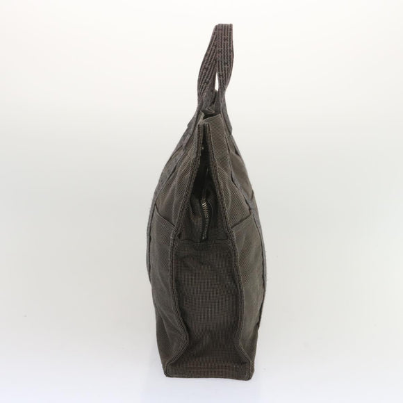 HERMES Her Line MM Tote Bag Canvas Gray Auth hk1144