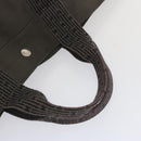HERMES Her Line MM Tote Bag Canvas Gray Auth hk1144-7