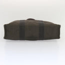 HERMES Her Line MM Tote Bag Canvas Gray Auth hk1144-5