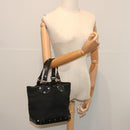 BALLY Hand Bag Canvas Black Auth hk1147-20