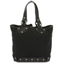 BALLY Hand Bag Canvas Black Auth hk1147-2