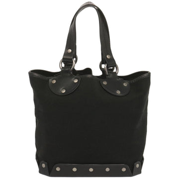 BALLY Hand Bag Canvas Black Auth hk1147 - 0