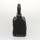 BALLY Hand Bag Canvas Black Auth hk1147-3