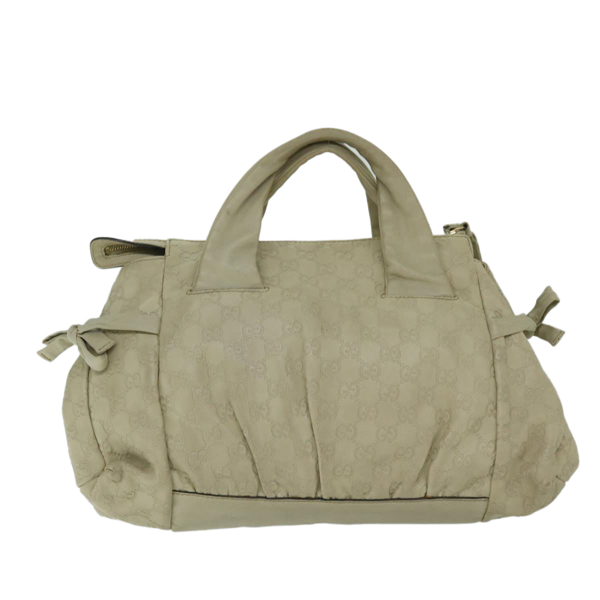 GUCCI Guccissima GG Canvas Hand Bag Beige 197020 Auth hk1150 - 0