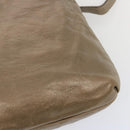 FENDI Shoulder Bag Leather Bronze Auth hk1152-16