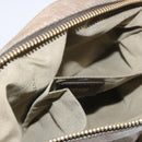 FENDI Shoulder Bag Leather Bronze Auth hk1152-20