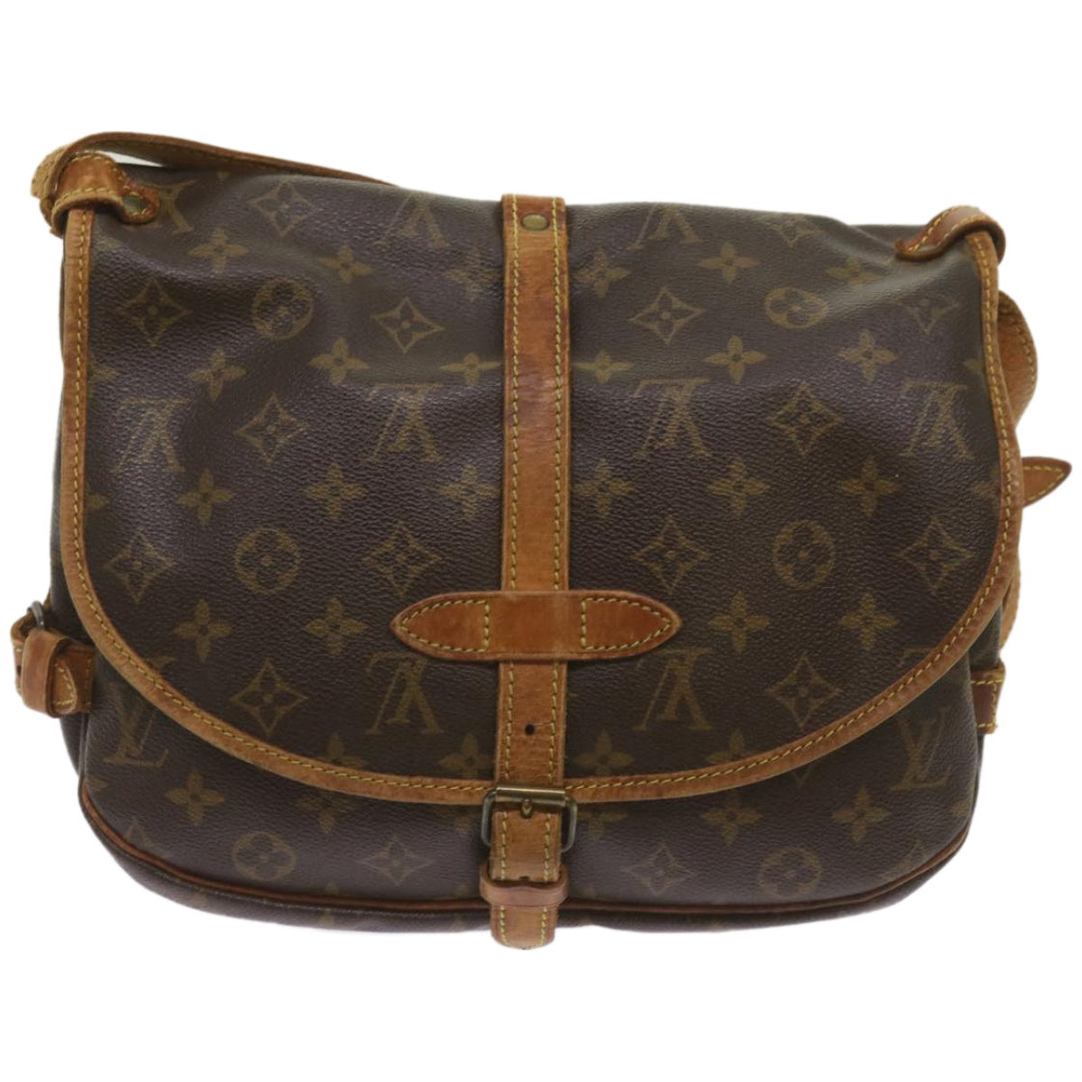 LOUIS VUITTON Monogram Saumur 30 Shoulder Bag M42256 LV Auth hk1165 - 0