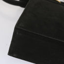 Salvatore Ferragamo Hand Bag Suede 2way Black Auth hk1171-15