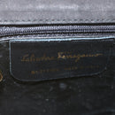 Salvatore Ferragamo Hand Bag Suede 2way Black Auth hk1171-12