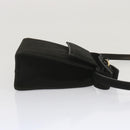Salvatore Ferragamo Hand Bag Suede 2way Black Auth hk1171-3