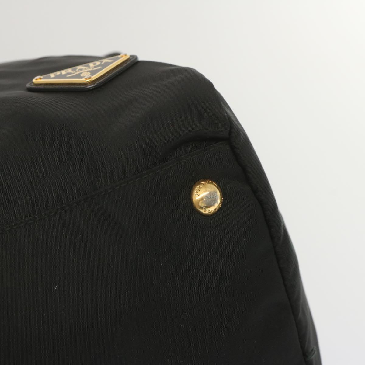 PRADA Hand Bag Nylon Black Auth hk1173