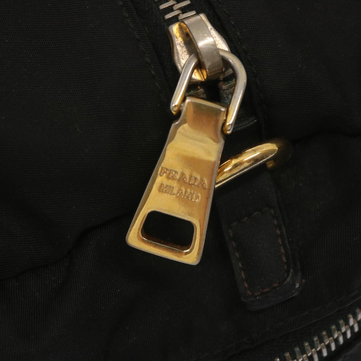 PRADA Hand Bag Nylon Black Auth hk1173