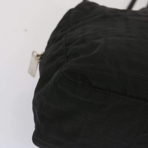 FENDI Zucca Canvas Hand Bag Black Auth hk1179