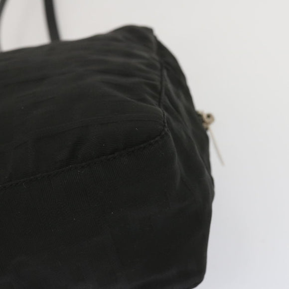 FENDI Zucca Canvas Hand Bag Black Auth hk1179