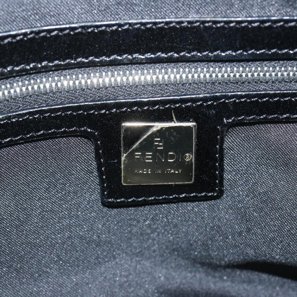FENDI Zucca Canvas Hand Bag Black Auth hk1179
