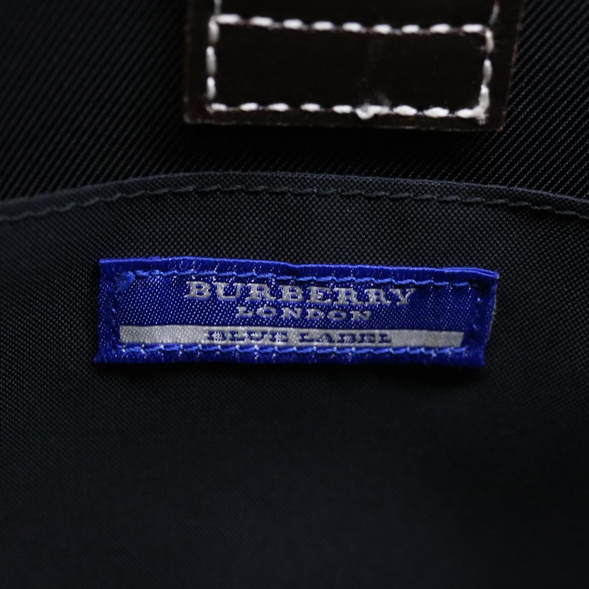 BURBERRY Blue Label Tote Bag Canvas Black Auth hk1180