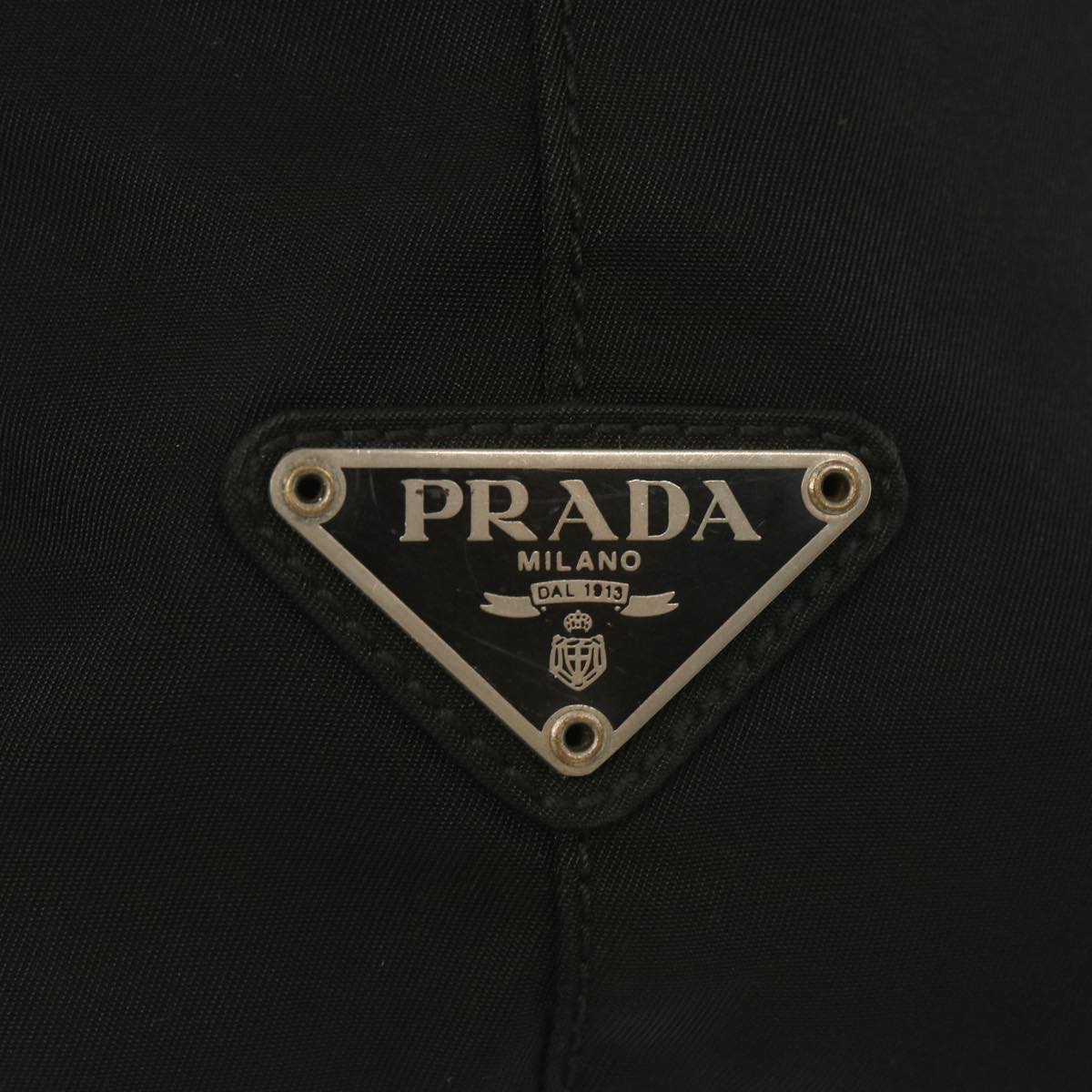 PRADA Hand Bag Nylon Black Auth hk1182