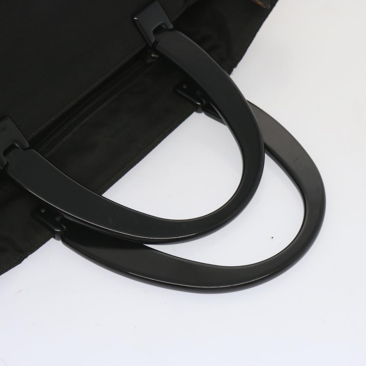 PRADA Hand Bag Nylon Black Auth hk1182