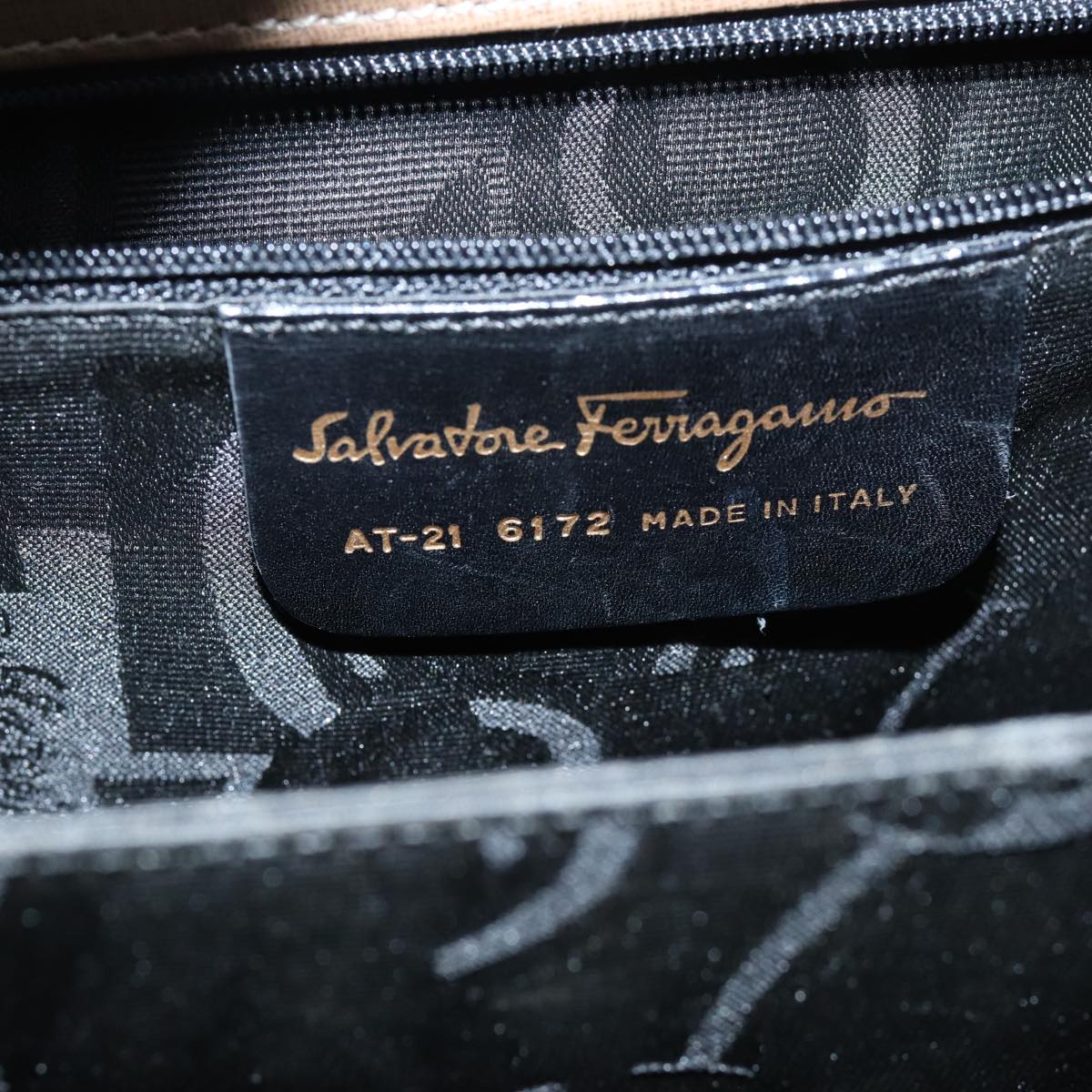 Salvatore Ferragamo Hand Bag Leather Beige Auth hk1196