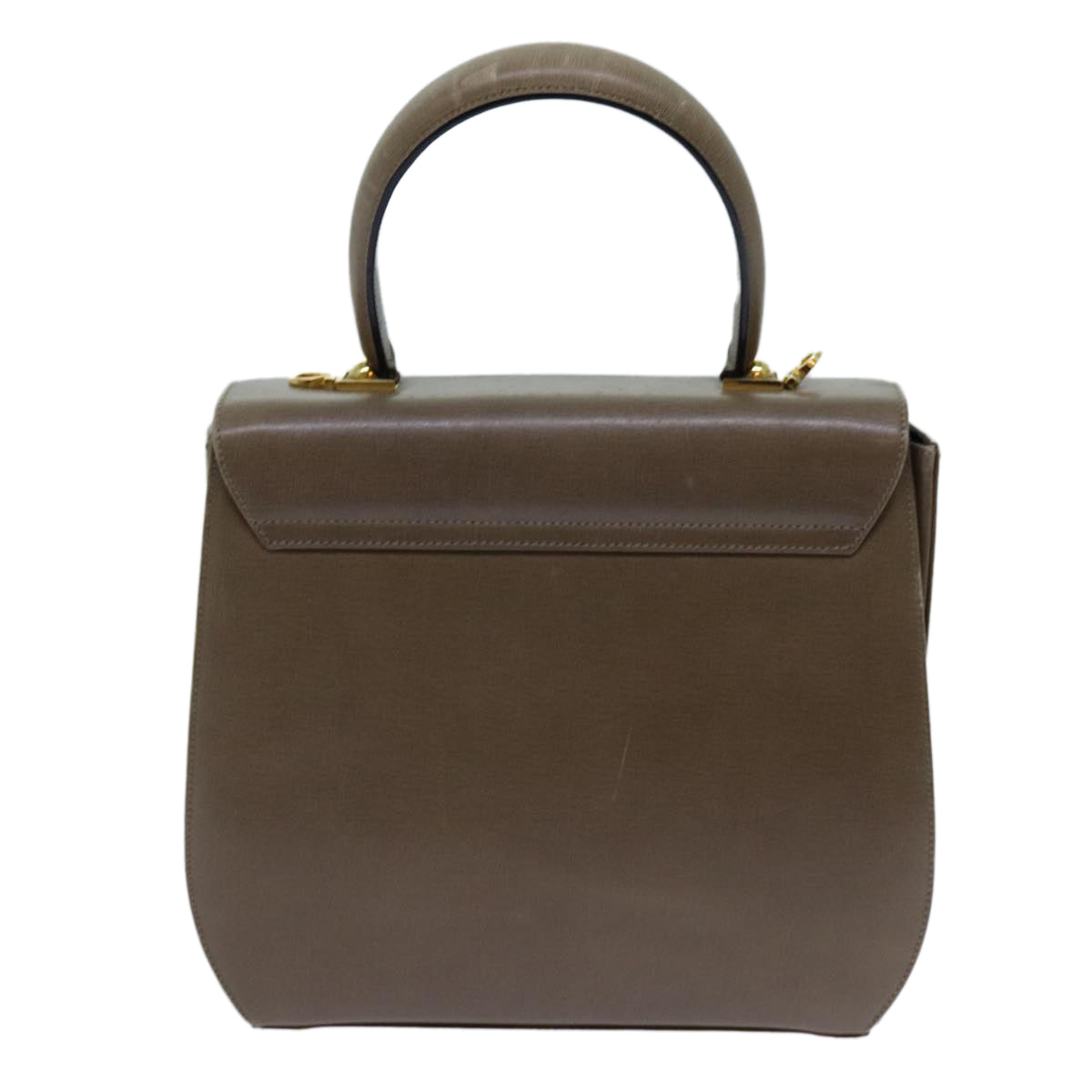 Salvatore Ferragamo Hand Bag Leather Beige Auth hk1196 - 0