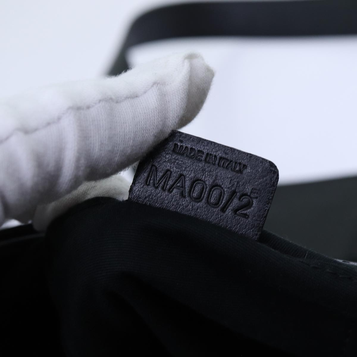 CELINE Shoulder Bag Leather Black Auth hk1202