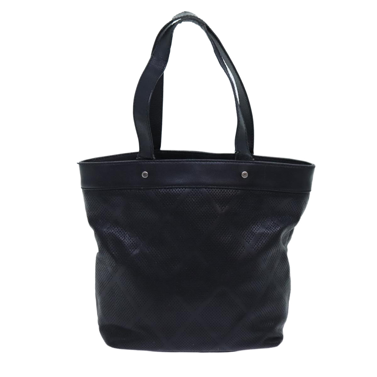 CHANEL Hand Bag Leather Black CC Auth hk1225 - 0
