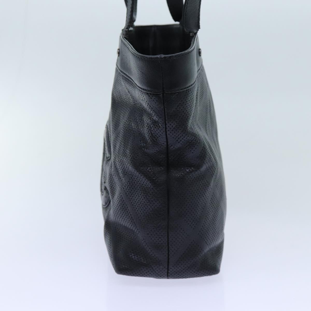CHANEL Hand Bag Leather Black CC Auth hk1225