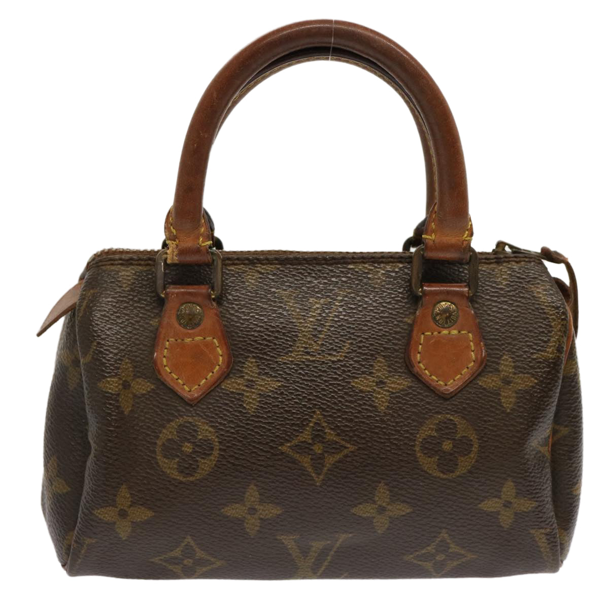 LOUIS VUITTON Monogram Mini Speedy Hand Bag 2way M41534 LV Auth hk1227