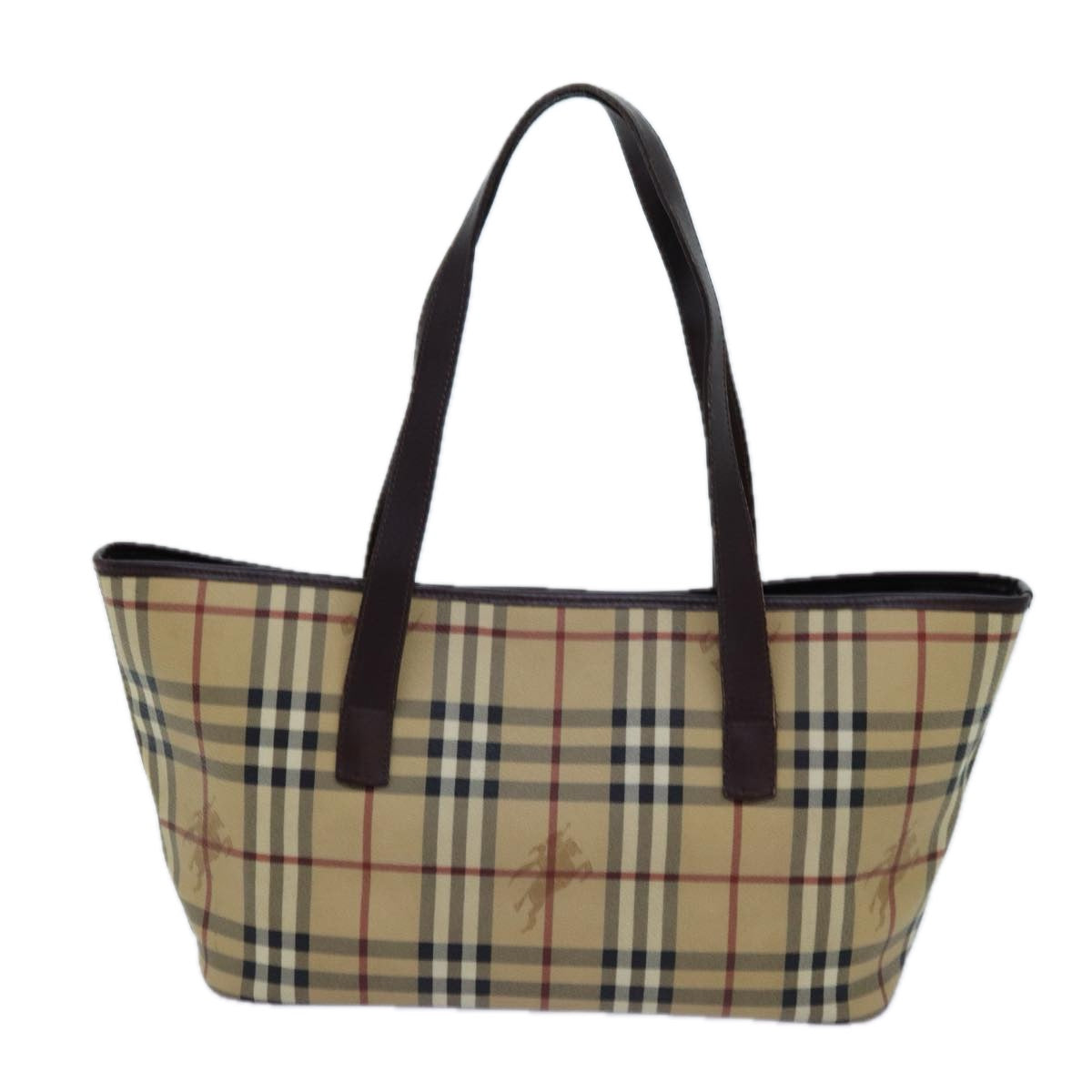 BURBERRY Nova Check Shoulder Bag PVC Beige Auth hk1237 - 0