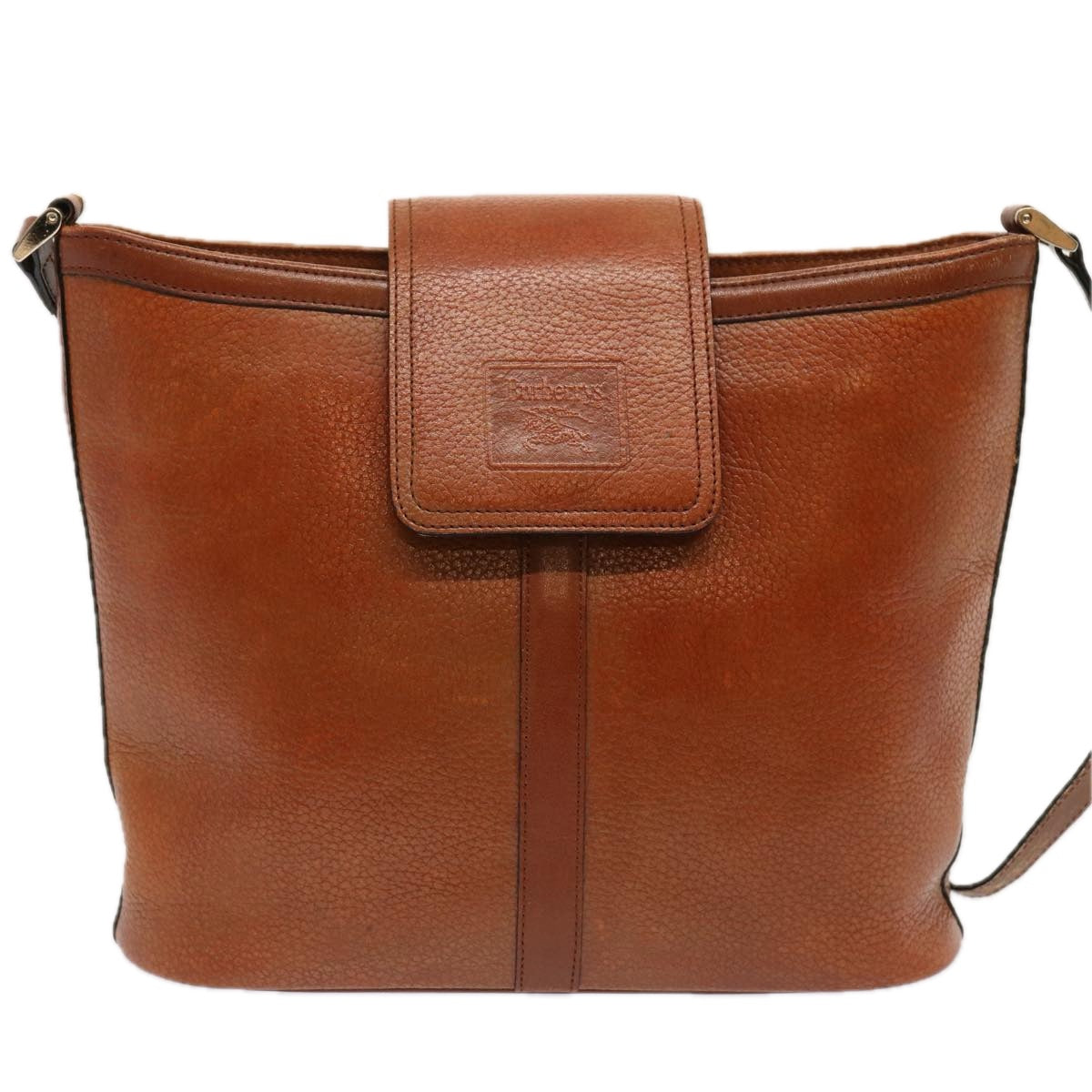 Burberrys Shoulder Bag Leather Brown Auth hk1238 - 0
