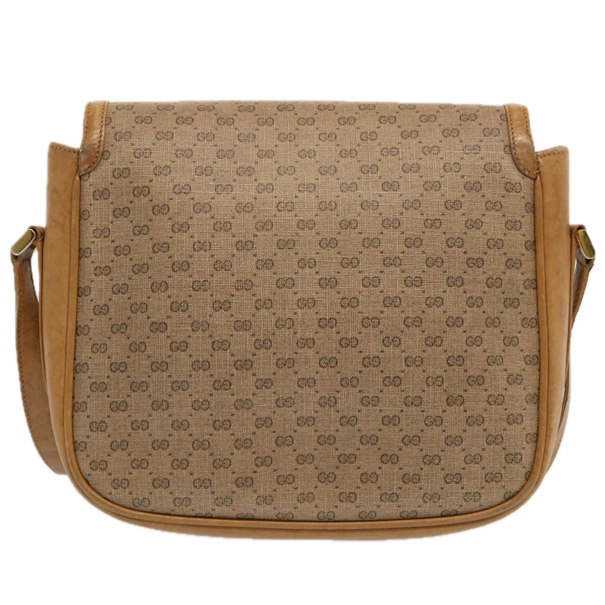 GUCCI Micro GG Canvas Shoulder Bag PVC Beige Auth hk1244 - 0