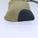 PRADA Pouch Canvas Beige Auth hk1253-6